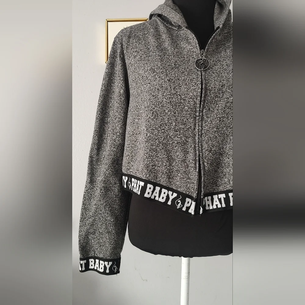 Jacket Hoodie Baby Phat Crop Girls Size 3X Hoodie Good Condition Gray Zipper